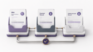 Healthcare Operations & Practice Management Blog | Integral Clinic Solutions 5 EOBs and ERAs connected with payment and patient account records to illustrate accurate payment reconciliation in the revenue cycle.