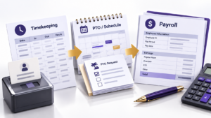 Healthcare Operations & Practice Management Blog | Integral Clinic Solutions 5 HR Management System connecting employee timekeeping, PTO and scheduling records with payroll processing.
