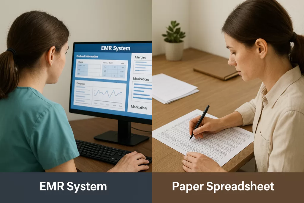 Comparison of manual spreadsheet tracking and EMR-based referral/authorization tracking