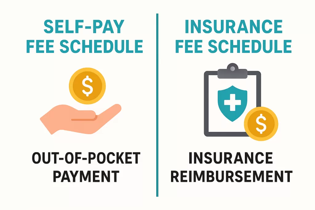 Self-Pay Fee Schedule: How to Build One for Uninsured Patients 2 Comparison of self-pay fee schedule and insurance fee schedule