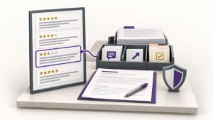 Healthcare Operations & Practice Management Blog | Integral Clinic Solutions 2 Patient review management workflow showing privacy-conscious response, internal review, and escalation in a medical practice.