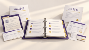 Healthcare Operations & Practice Management Blog | Integral Clinic Solutions 6 Oregon healthcare legislation HB 3242 and HB 2540 represented through credentialing, payment, and medical practice workflows.