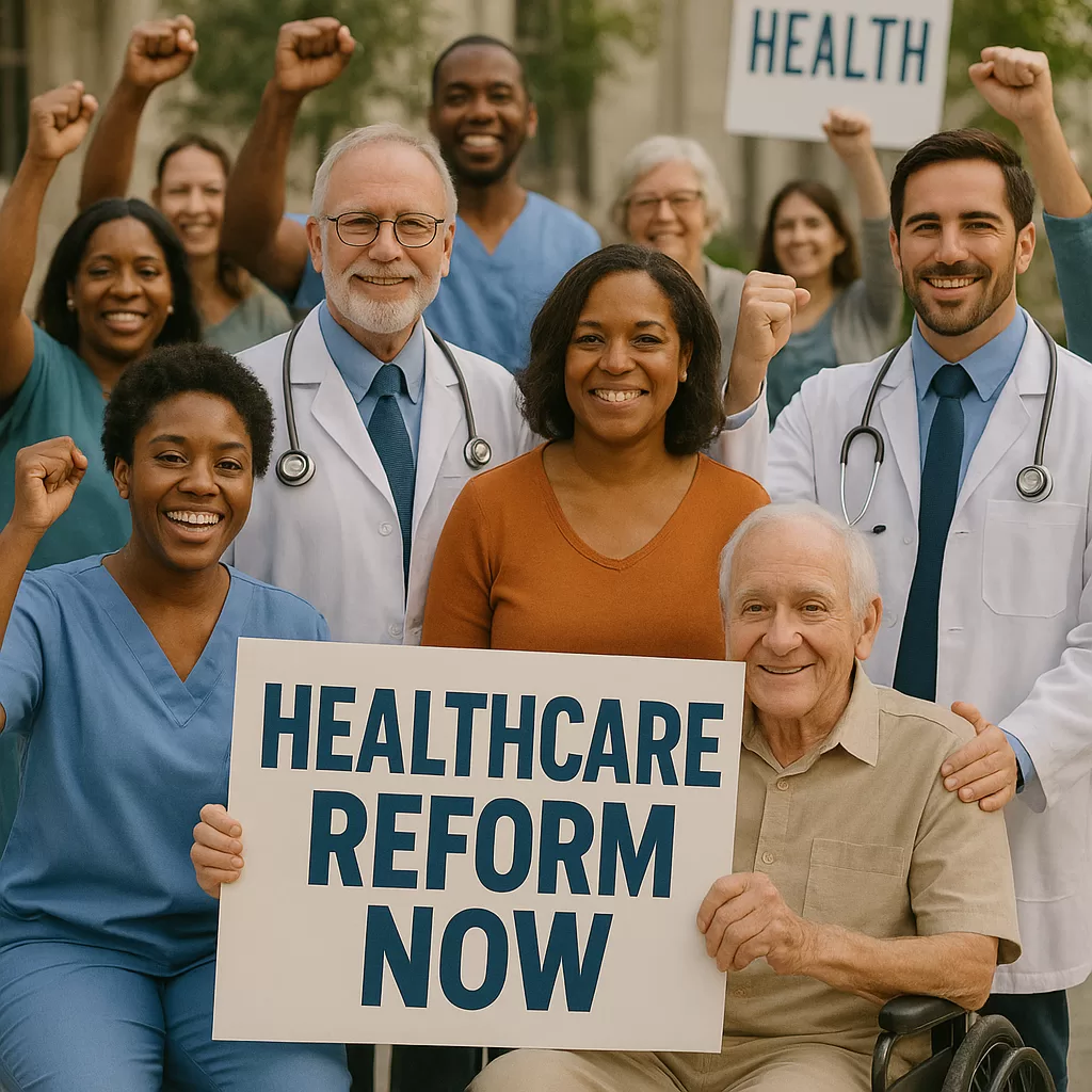 Healthcare team working together for prior authorization reform