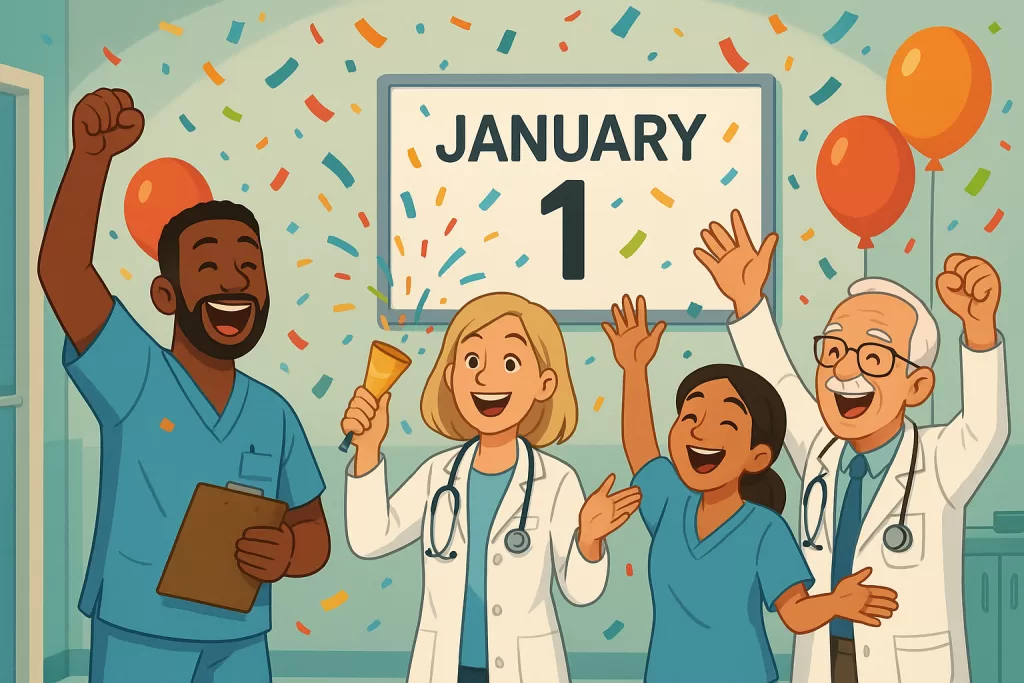Clinic staff launching Q1 after a successful Q4 planning season.