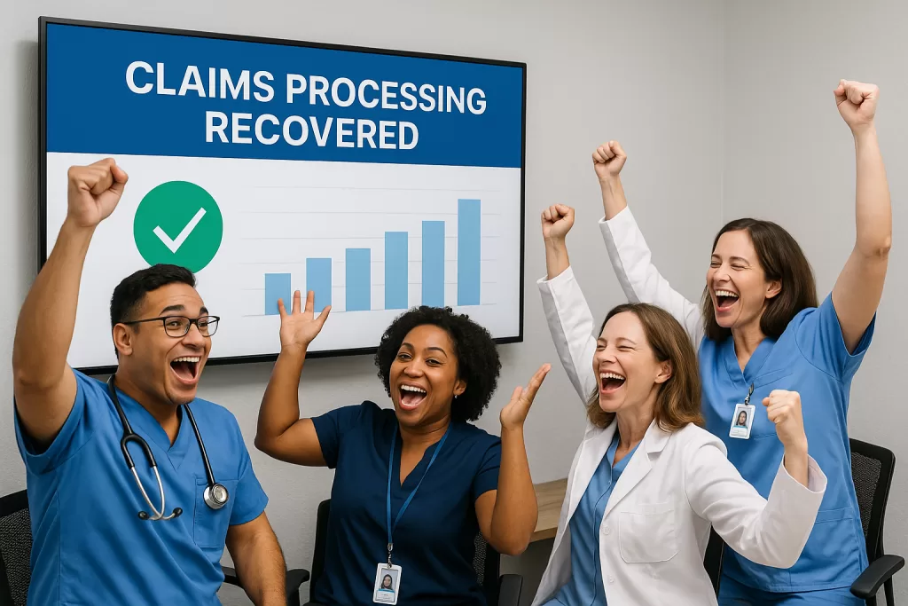 illing staff reviewing updated payment status after CMS reopens following a federal government shutdown.